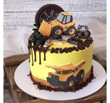 Торт с трактором на 3 года