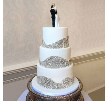 Свадебный торт в стиле гламур