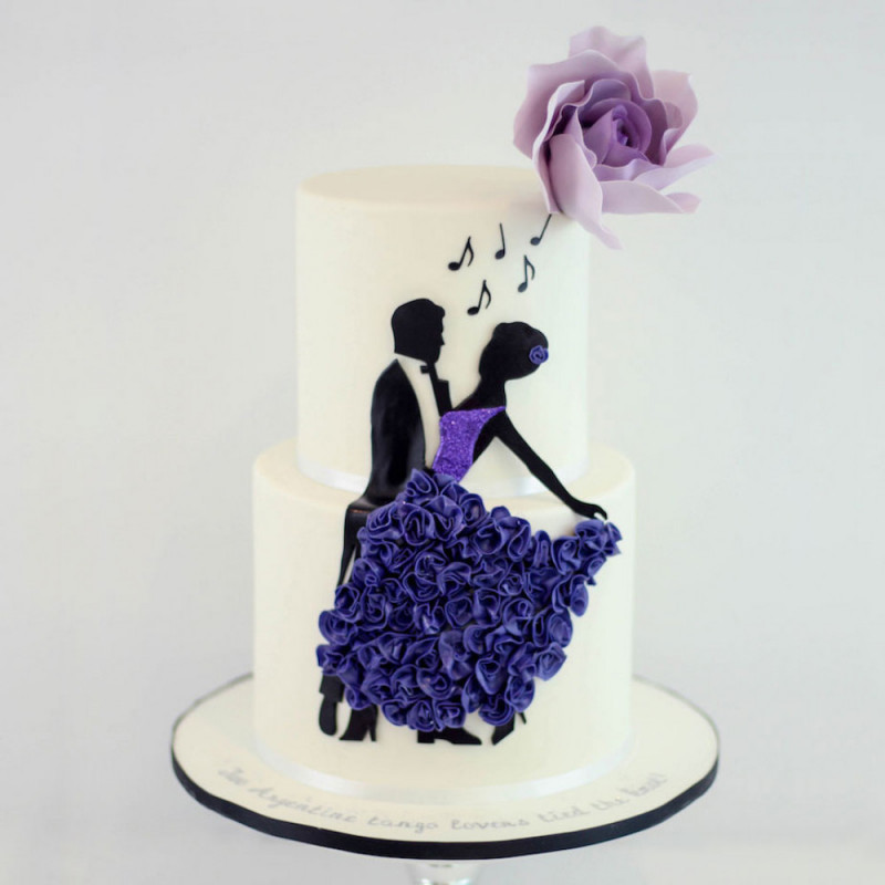 Свадебный торт в стиле танго