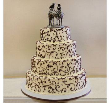 Свадебный торт ковбои на лошадях