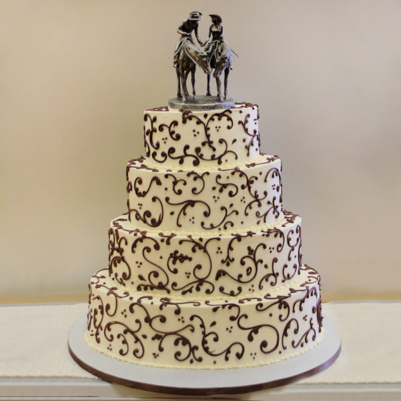Свадебный торт ковбои на лошадях